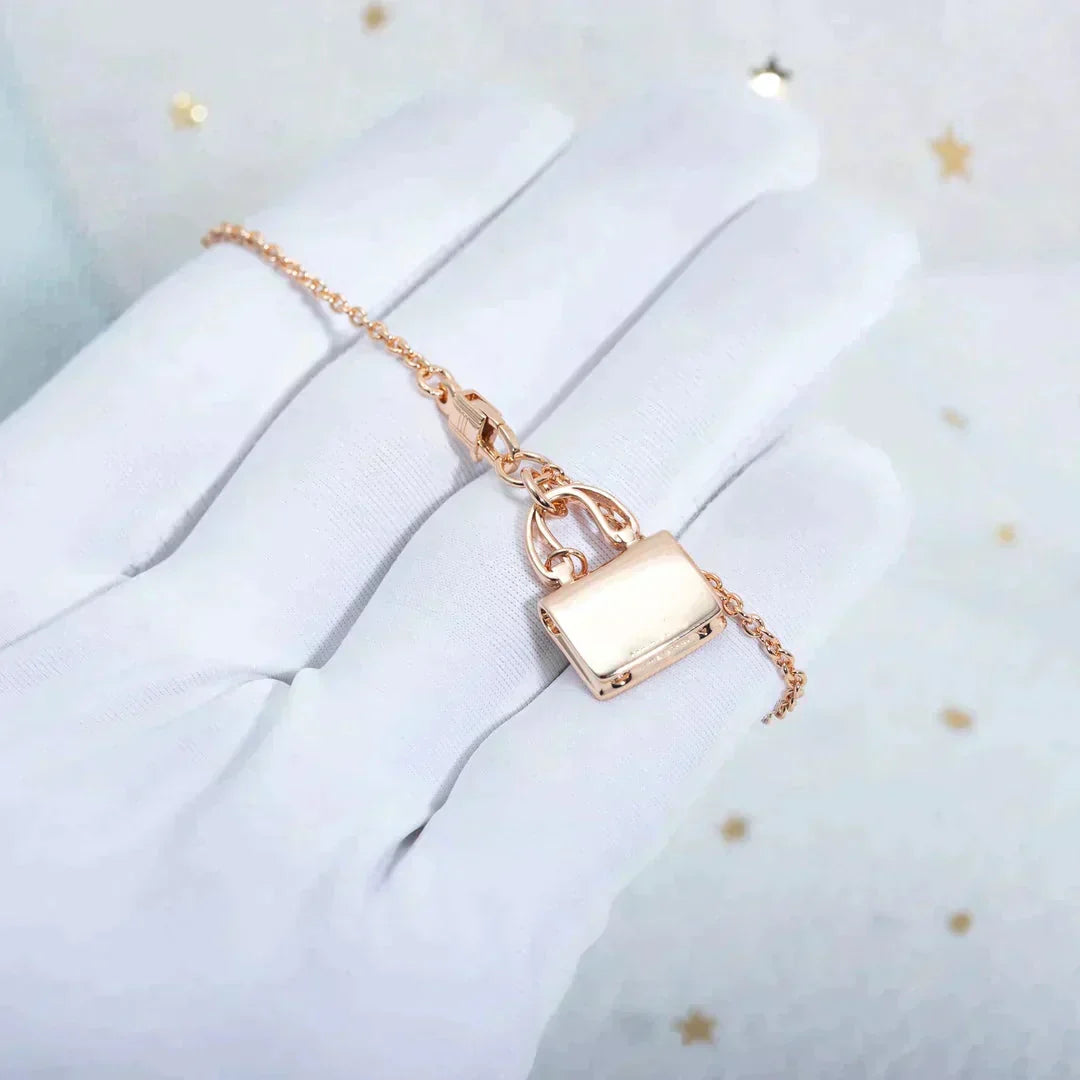 [Eterna Jewels]AMULETTE PEDANT ROSE GOLD NECKLACE