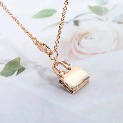 [Eterna Jewels]AMULETTE PEDANT ROSE GOLD NECKLACE