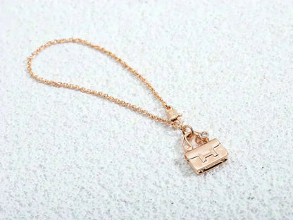 [Eterna Jewels]AMULETTE PEDANT ROSE GOLD NECKLACE