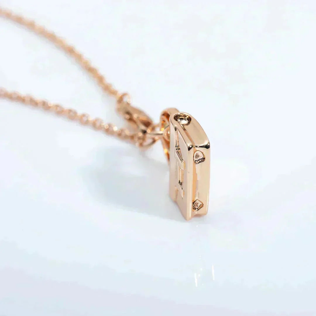 [Eterna Jewels]AMULETTE PEDANT ROSE GOLD NECKLACE