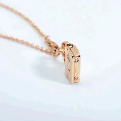 [Eterna Jewels]AMULETTE PEDANT ROSE GOLD NECKLACE
