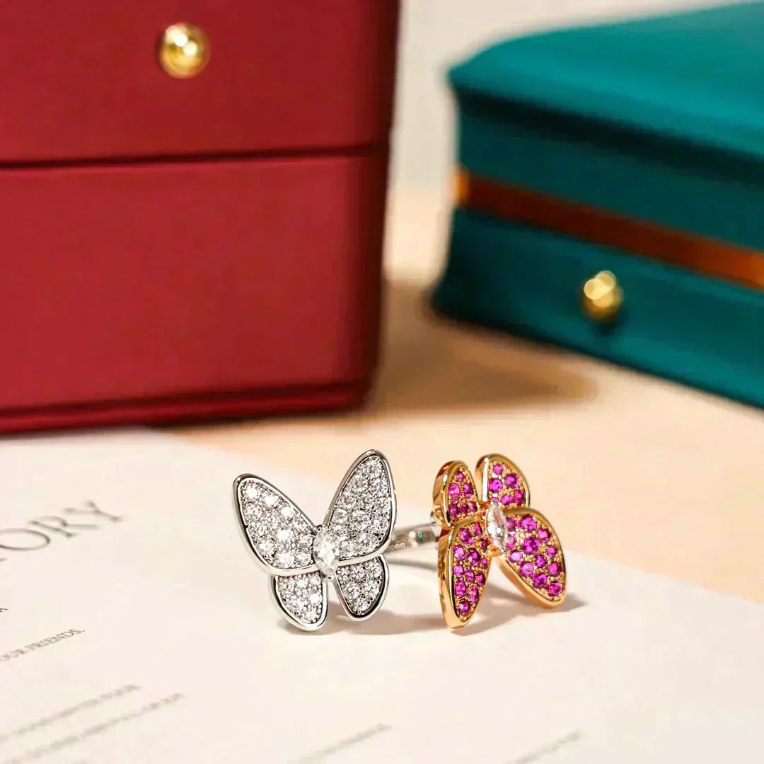 [Eterna Jewels]TWIN BUTTERFLY DIAMOND RING