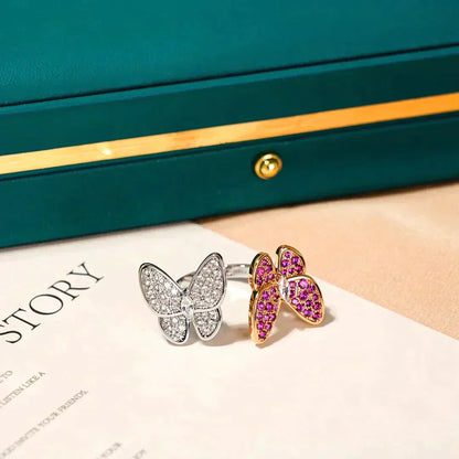 [Eterna Jewels]TWIN BUTTERFLY DIAMOND RING