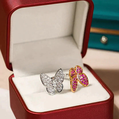 [Eterna Jewels]TWIN BUTTERFLY DIAMOND RING