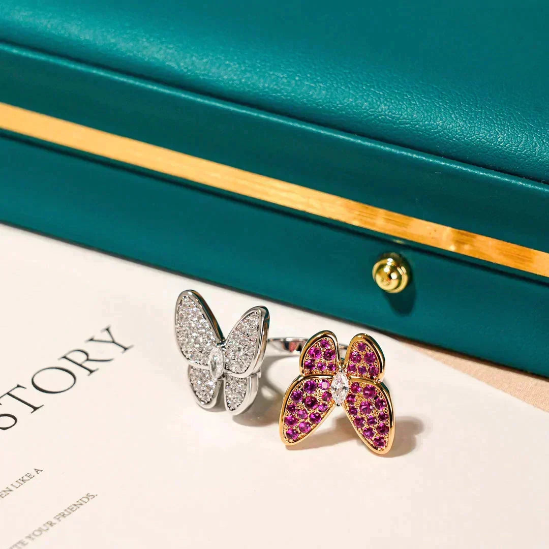 [Eterna Jewels]TWIN BUTTERFLY DIAMOND RING