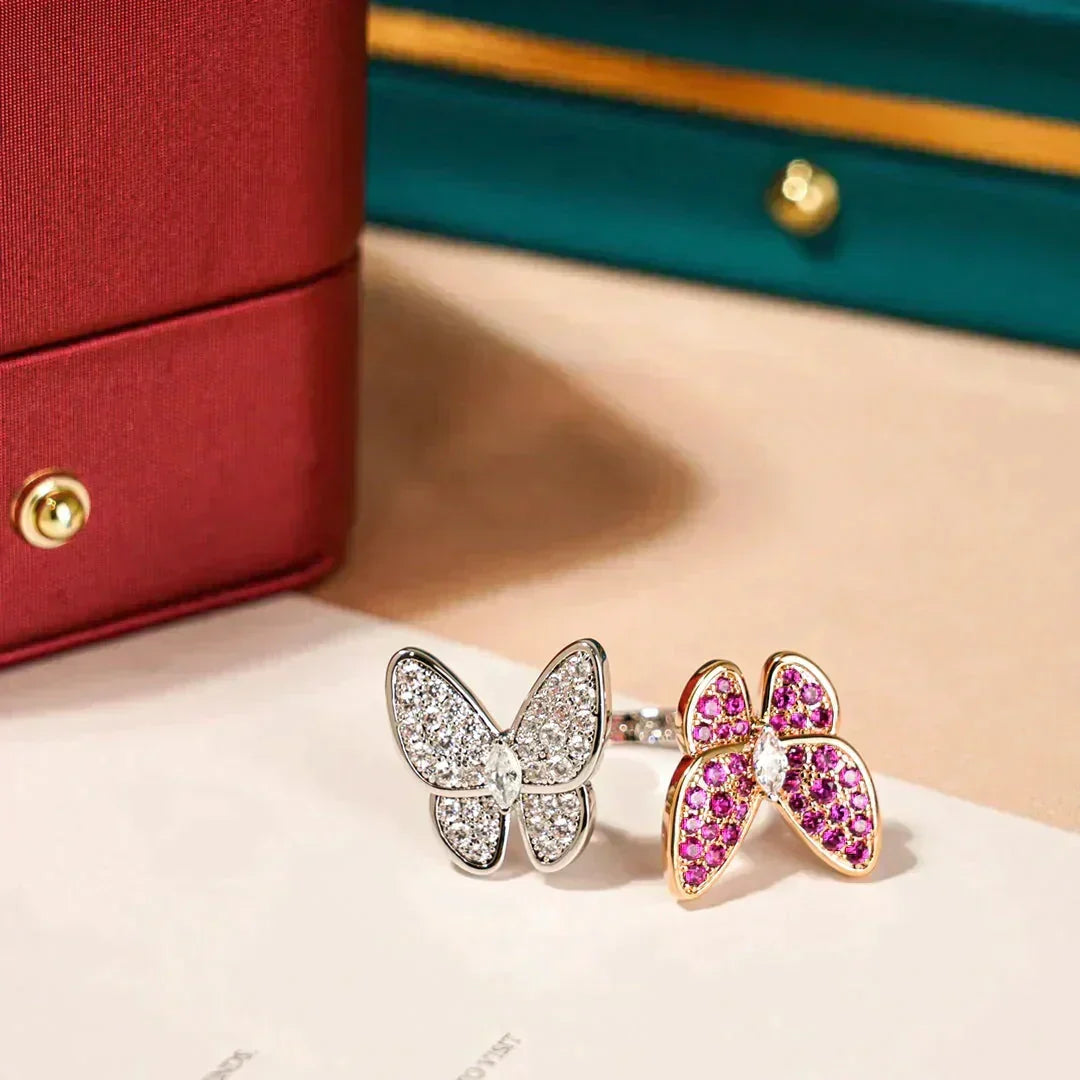 [Eterna Jewels]TWIN BUTTERFLY DIAMOND RING
