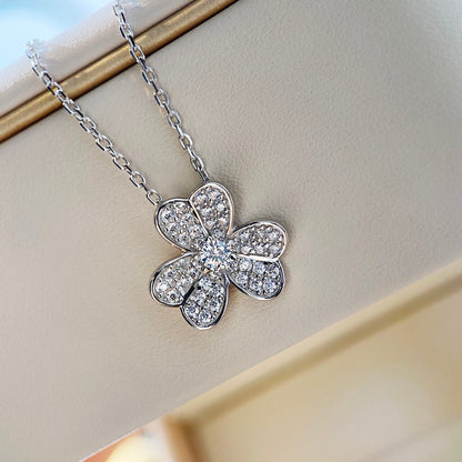 [Eterna Jewels]CLOVER DIAMOND NECKLACE SILVER