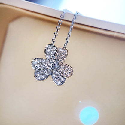 [Eterna Jewels]CLOVER DIAMOND NECKLACE SILVER