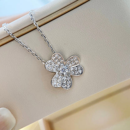 [Eterna Jewels]CLOVER DIAMOND NECKLACE SILVER