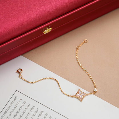 [Eterna Jewels]STAR 1 DIAMOND PINK GOLD BRACELET