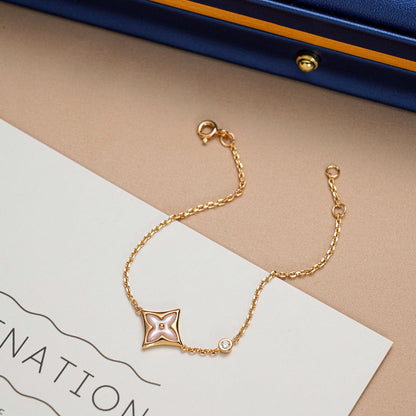 [Eterna Jewels]STAR 1 DIAMOND PINK GOLD BRACELET