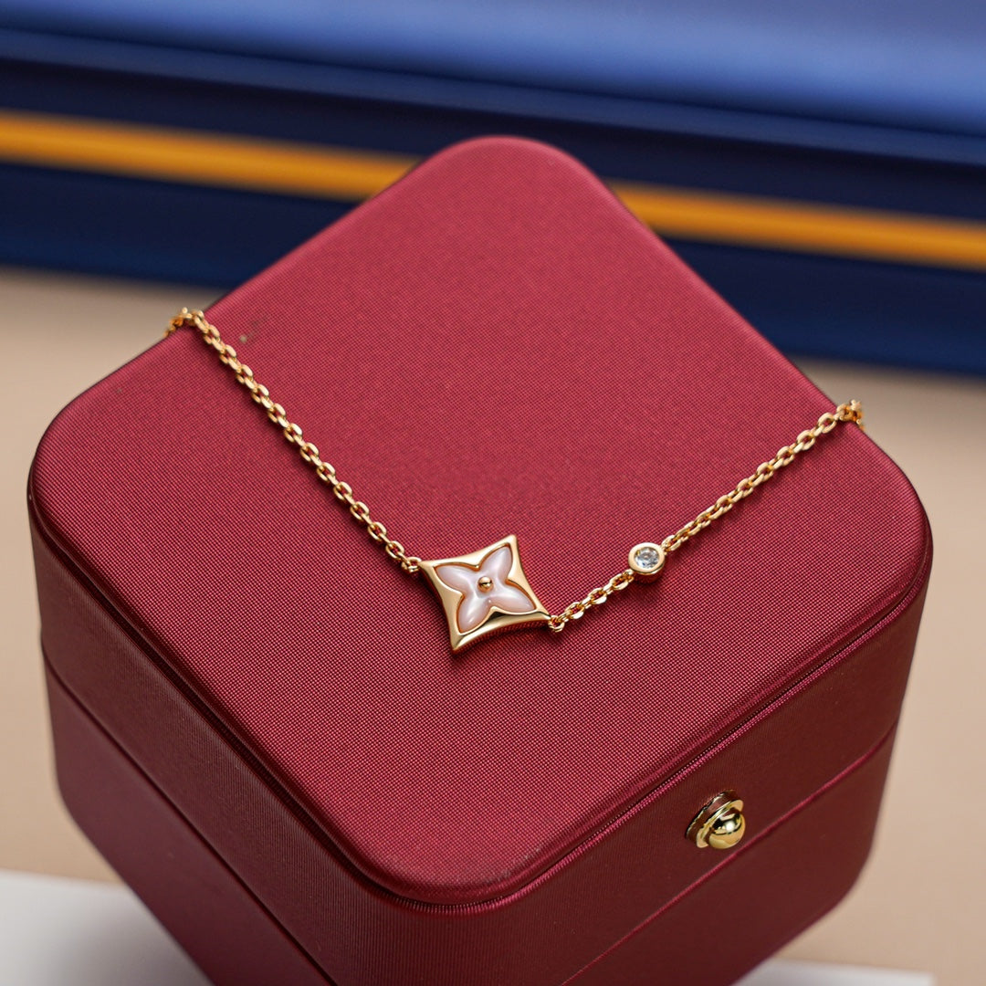 [Eterna Jewels]STAR 1 DIAMOND PINK GOLD BRACELET