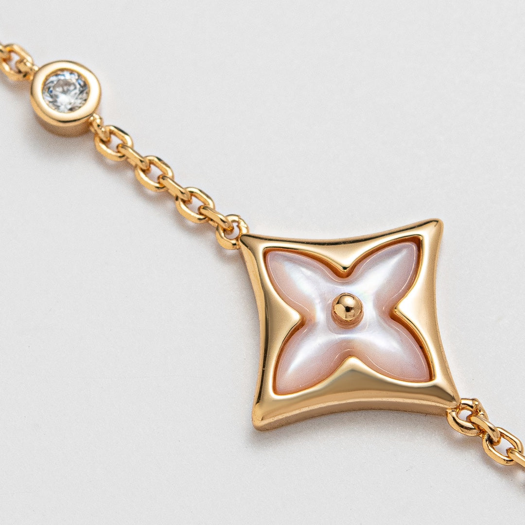 [Eterna Jewels]STAR 1 DIAMOND PINK GOLD BRACELET