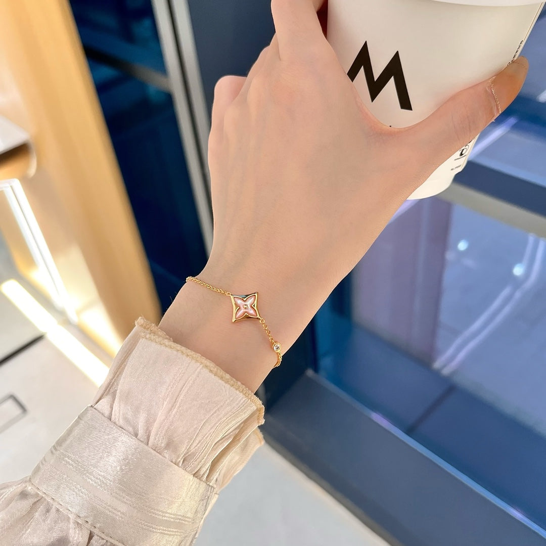 [Eterna Jewels]STAR 1 DIAMOND PINK GOLD BRACELET