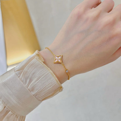 [Eterna Jewels]STAR 1 DIAMOND PINK GOLD BRACELET