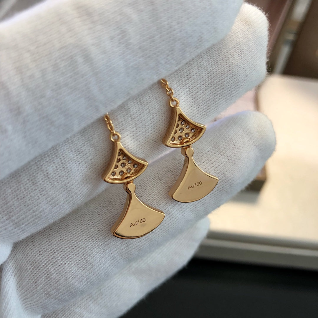 [Eterna Jewels]DREAM EARRINGS 3 MOTIFS DIAMOND MOP PINK GOLD