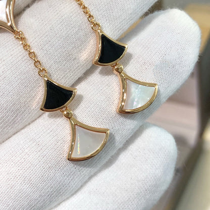 [Eterna Jewels]DREAM EARRINGS 3 MOTIFS ONYX MOP PINK GOLD