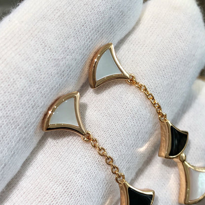 [Eterna Jewels]DREAM EARRINGS 3 MOTIFS ONYX MOP PINK GOLD