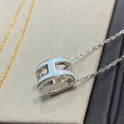 [Eterna Jewels]POP H LIGHT BLUE NECKLACE