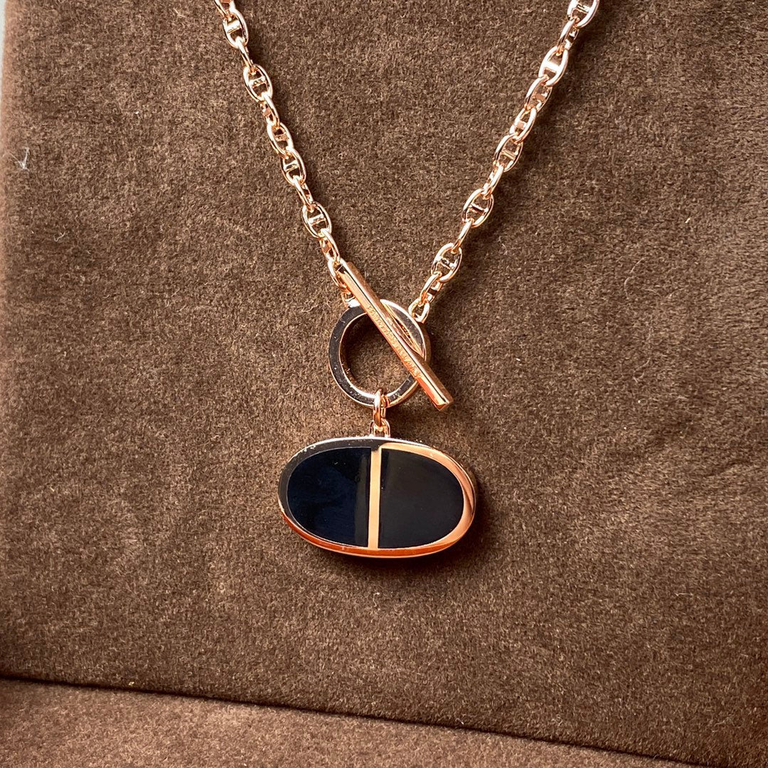 [Eterna Jewels]CHAINE VERSO BLACK CERAMIC NECKLACE