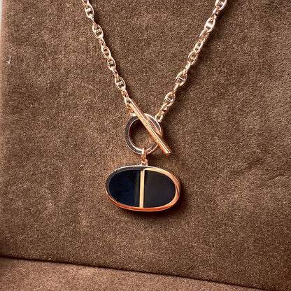 [Eterna Jewels]CHAINE VERSO BLACK CERAMIC NECKLACE