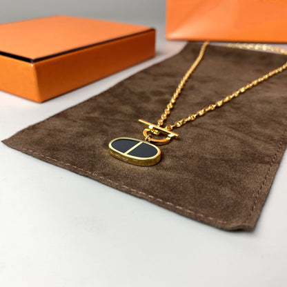 [Eterna Jewels]CHAINE VERSO BLACK CERAMIC NECKLACE