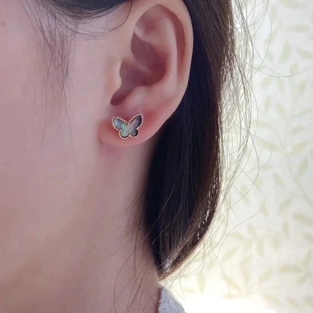 [Eterna Jewels]BUTTERFLY DARK MOP  EARRINGS
