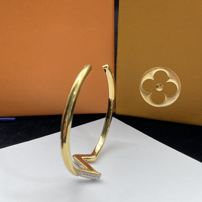 [Eterna Jewels]VOLTE UPSITE DOWN DIAMOND GOLD OPEN BRACELET