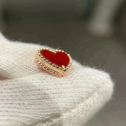 [Eterna Jewels]HEART CARNELIAN STUD EARRINGS