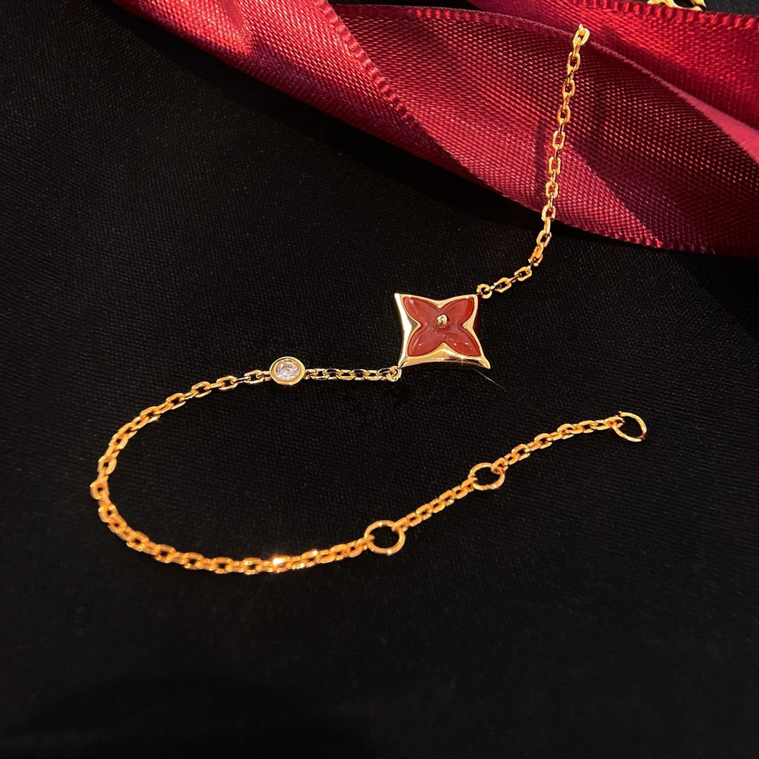 [Eterna Jewels]COLOR STAR CARNELIAN PINK GOLD DIAMOND BRACELET