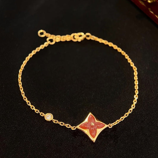 [Eterna Jewels]COLOR STAR CARNELIAN PINK GOLD DIAMOND BRACELET