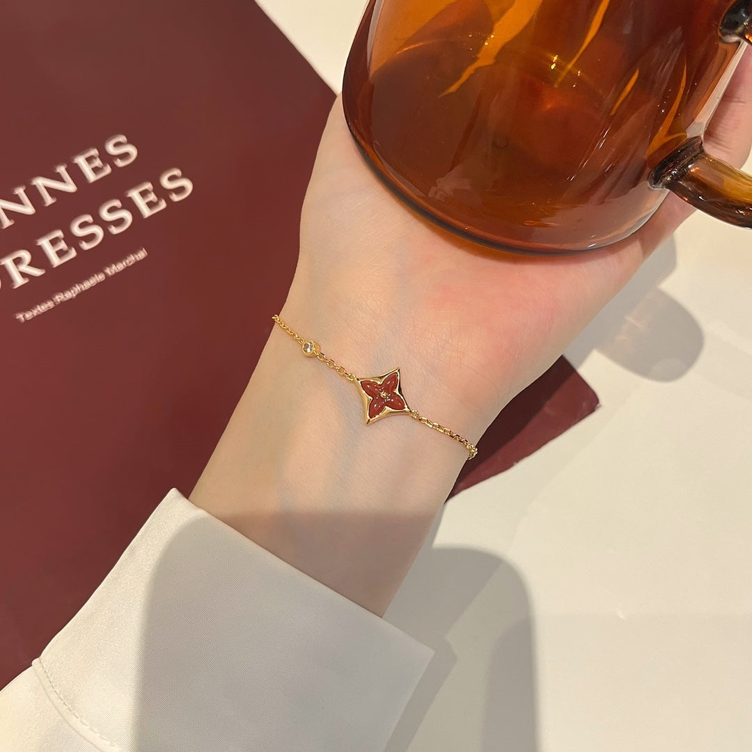 [Eterna Jewels]COLOR STAR CARNELIAN PINK GOLD DIAMOND BRACELET