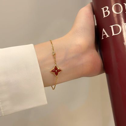 [Eterna Jewels]COLOR STAR CARNELIAN PINK GOLD DIAMOND BRACELET