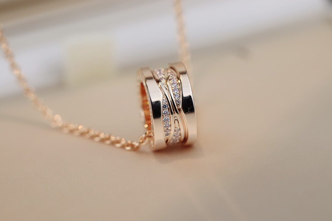 [Eterna Jewels]ZERO 1 PINK GOLD DIAMOND NECKLACE