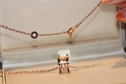 [Eterna Jewels]ZERO 1 ROCK PEDANT PINK GOLD BLACK NECKLACE