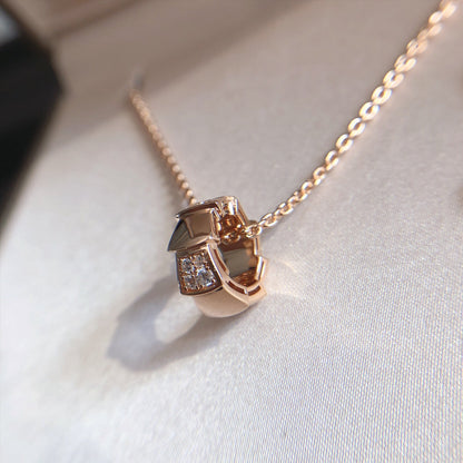 [Eterna Jewels]SERPENTI PEDANT DIAMOND PINK GOLD NECKLACE