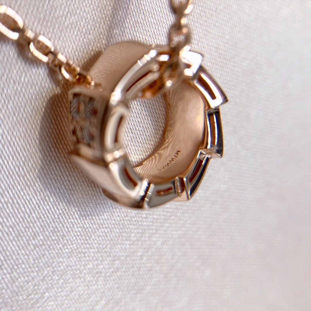 [Eterna Jewels]SERPENTI PEDANT DIAMOND PINK GOLD NECKLACE