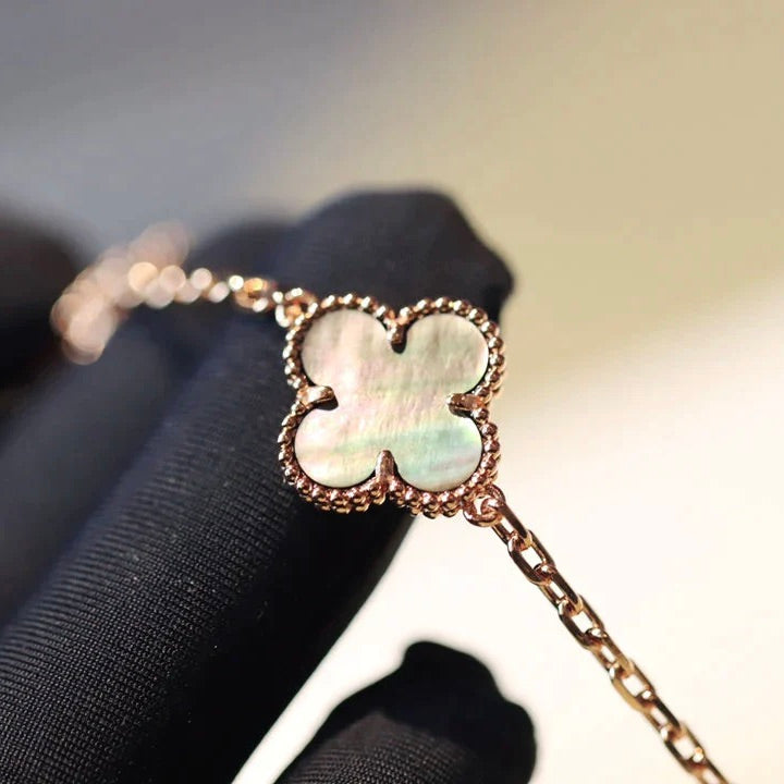 [Eterna Jewels]CLOVER 20 MOTIFS DARK MOP DIAMOND  NECKLACE