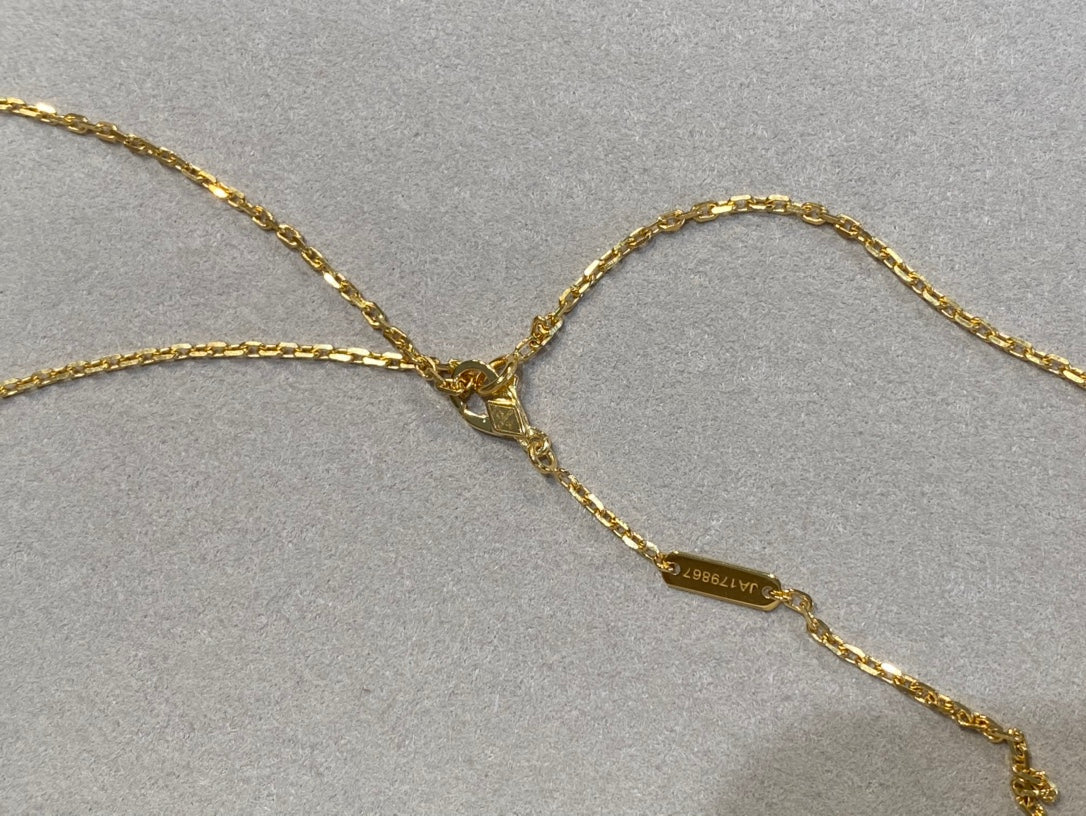 [Eterna Jewels]CLOVER 25MM NECKLACE GOLD CARNELIAN