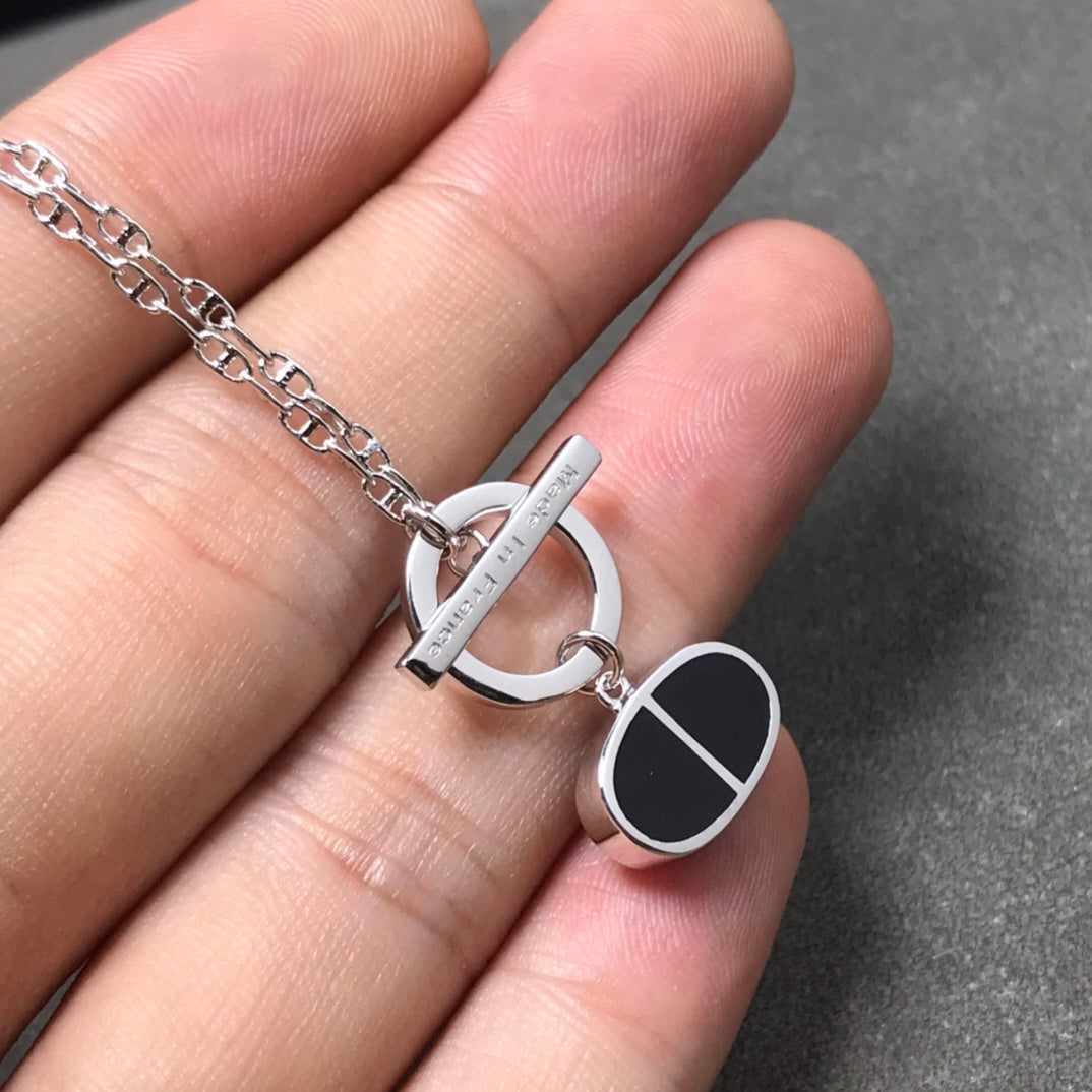 [Eterna Jewels]CHAINE VERSO BLACK CERAMIC  NECKLACE