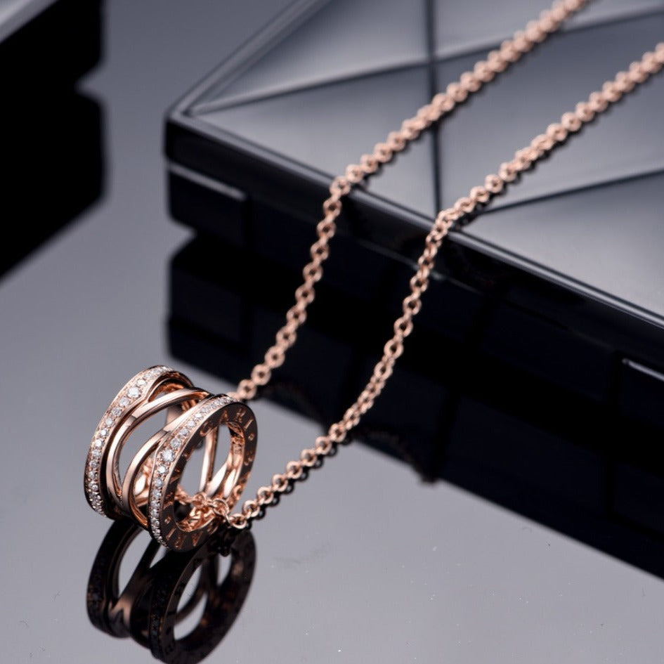 [Eterna Jewels]ZERO 1 PINK GOLD DIAMOND OPEN NECKLACE