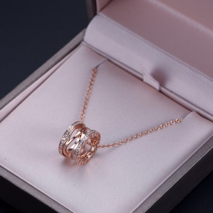 [Eterna Jewels]ZERO 1 PINK GOLD DIAMOND OPEN NECKLACE