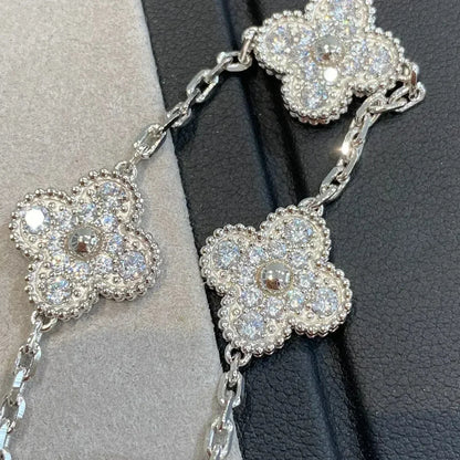 [Eterna  Jewelry] CLOVER 5 MOTIF FULL DIAMOND BRACELET COLLECTION