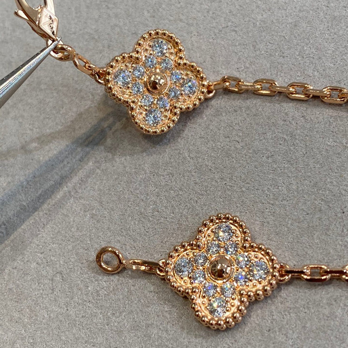 [Eterna  Jewelry] CLOVER 5 MOTIF FULL DIAMOND BRACELET COLLECTION
