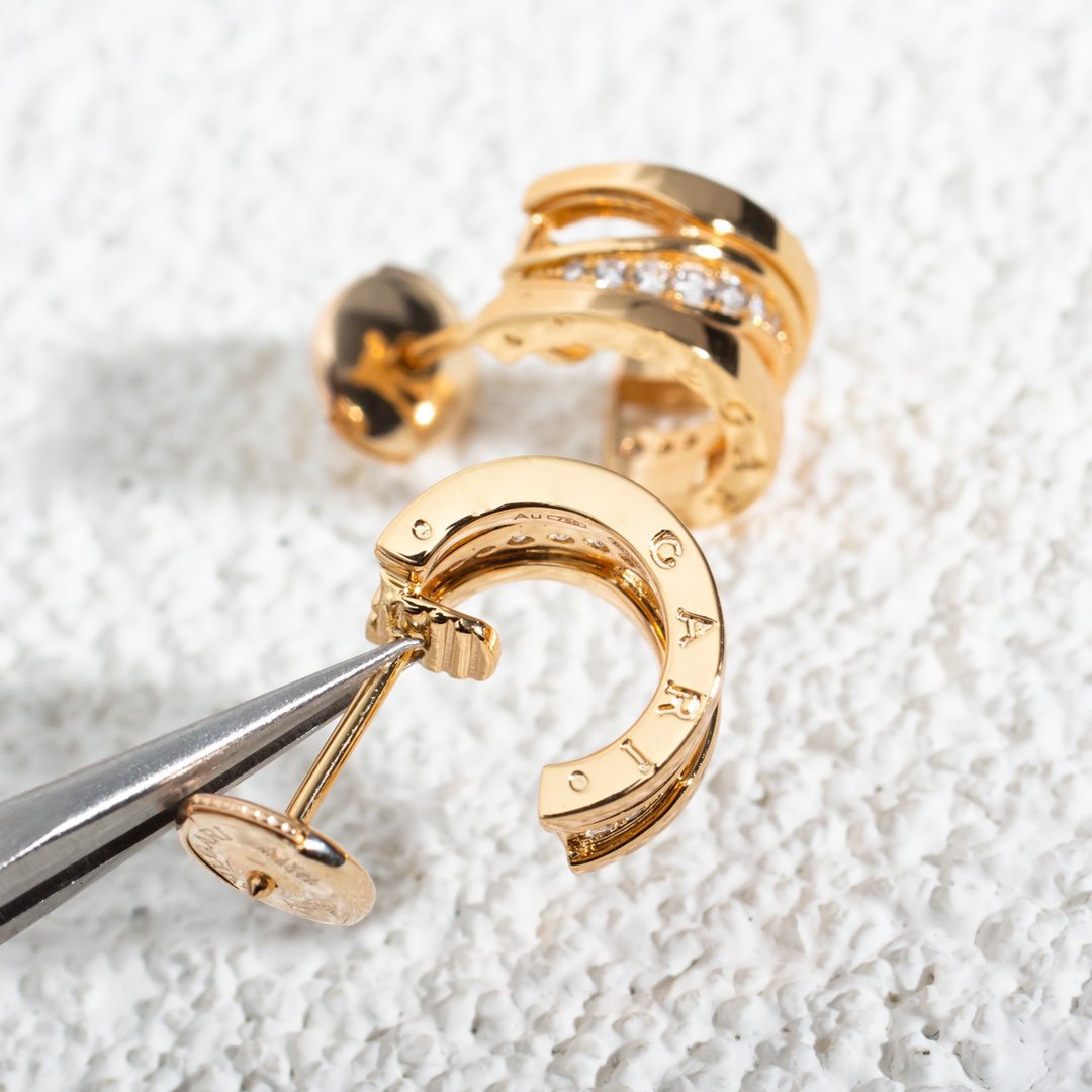 [Eterna Jewels]ZERO 1 PINK GOLD DIAMONDS EARRINGS