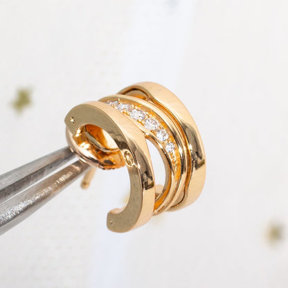 [Eterna Jewels]ZERO 1 PINK GOLD DIAMONDS EARRINGS