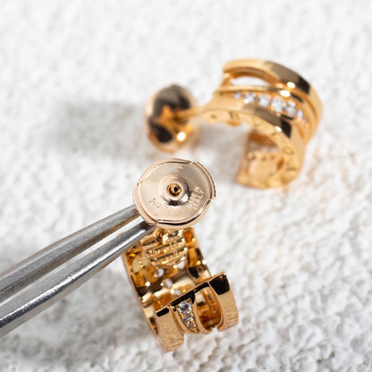 [Eterna Jewels]ZERO 1 PINK GOLD DIAMONDS EARRINGS