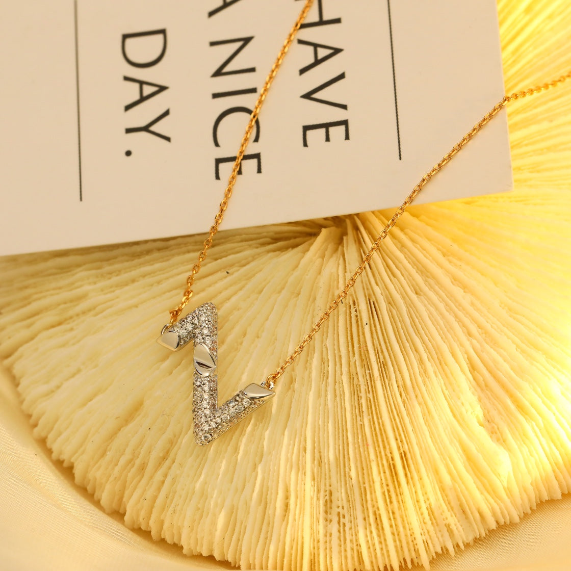 [Eterna Jewels]VOLT SILVER DIAMOND PEDANT NECKLACE