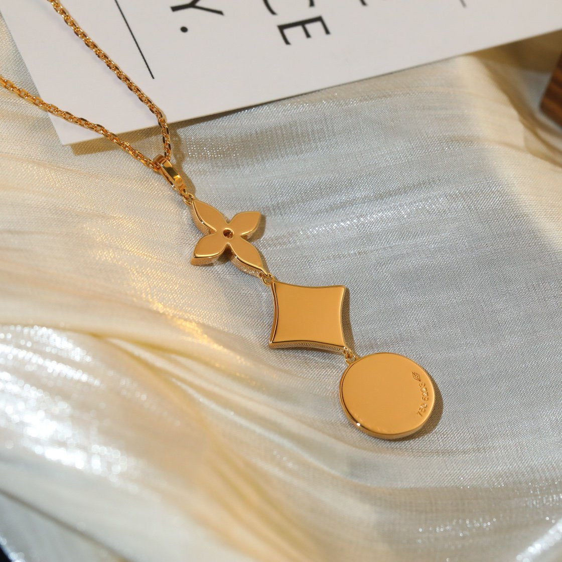 [Eterna Jewels]STAR AND SUN DIAMOND PINK GOLD NECKLACE