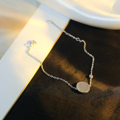 [Eterna Jewels]SUN MOTIF PINK MOP SILVER BRACELET